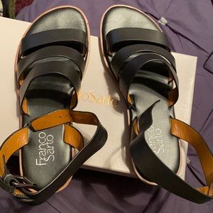Black strappy sandals